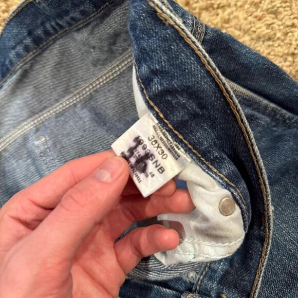 Y2K Dickies Carpenter Utility Pocket Workwear Blue Denim Distressed Jeans 36x30 - Picture 6 of 8